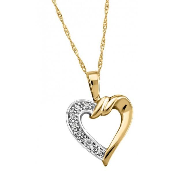 TWO TONE DIAMOND CROSS PENDANT   PEN-DIA-0098