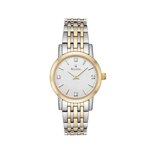 Bulova Women's Diamond Silver Bracelet Watch