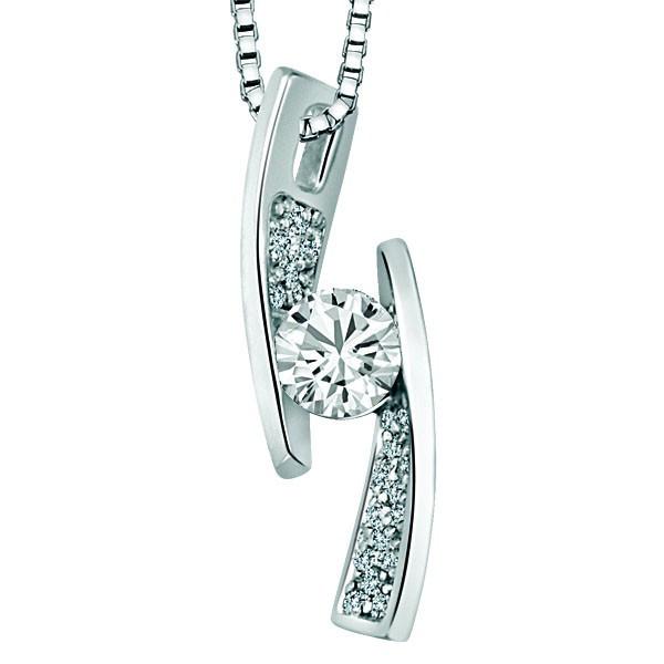 WHITE GOLD DIAMOND PENDANT PEN-DIA-2420