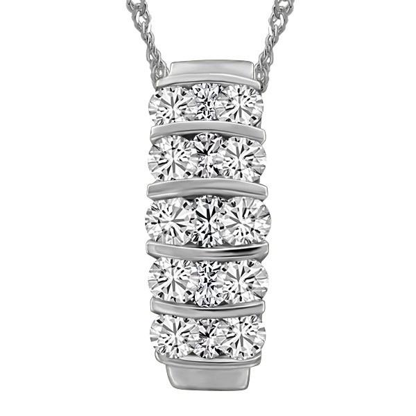 WHITE GOLD "ICE" DIAMOND PENDANT PEN-DIA-2172