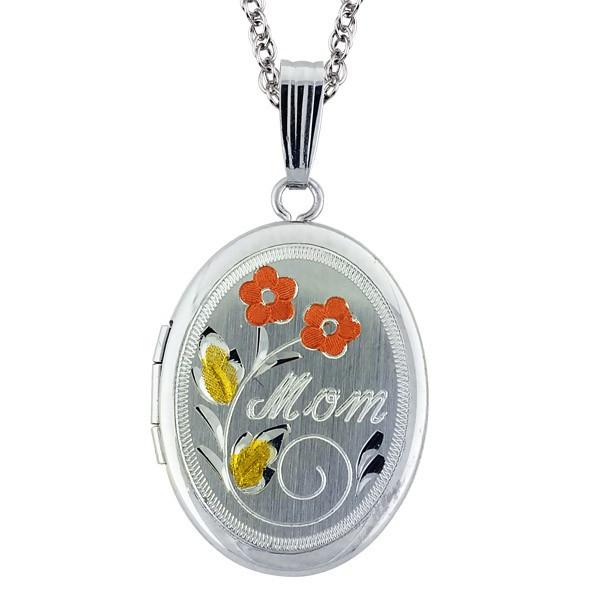 SILVER OVAL "MOM" LOCKET LOC-SIL-0002