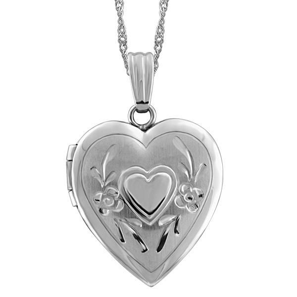 SILVER HEART LOCKET LOC-SIL-0011