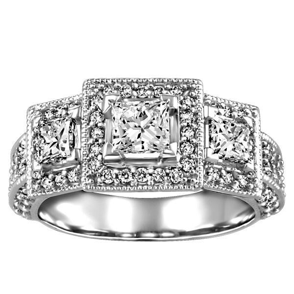 WHITE GOLD DIAMOND ENGAGEMENT RING RIN-ENG-2238