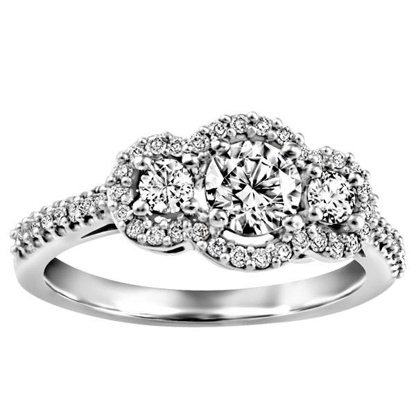 WHITE GOLD DIAMOND ENGAGEMENT RING RIN-ENG-2242