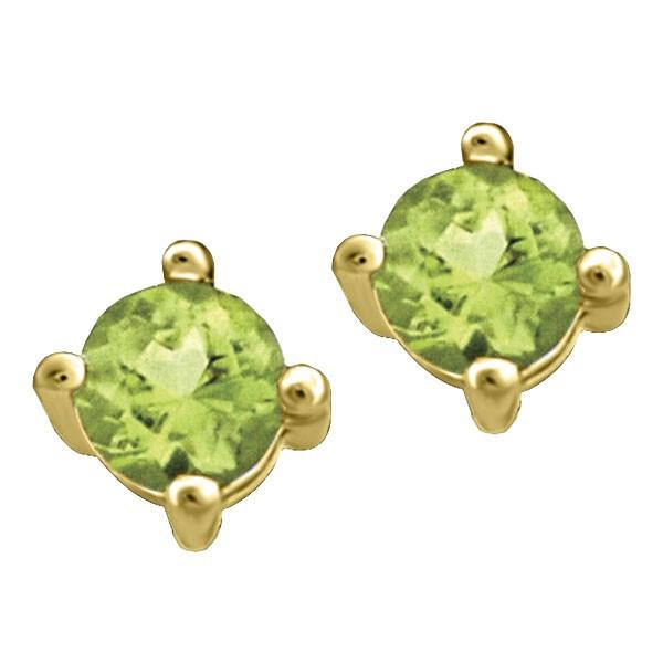 GOLD PERIDOT STUD EARRINGS EAR-BIR-0006