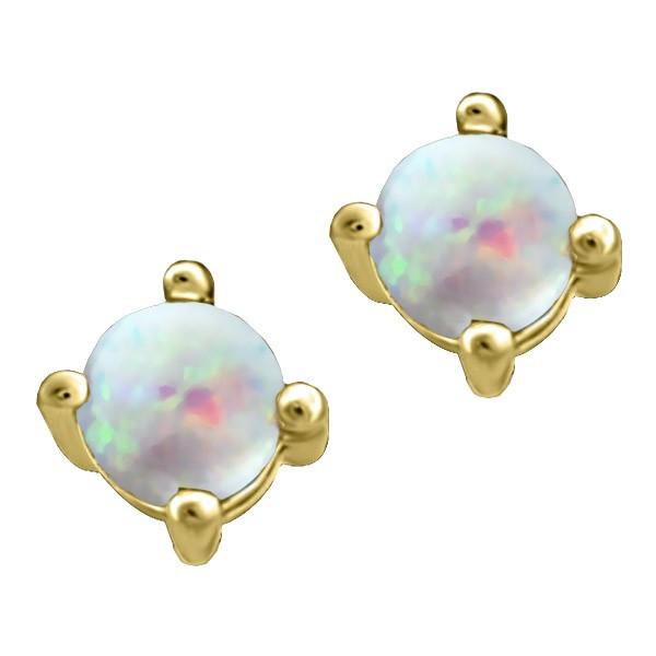GOLD OPAL STUD EARRINGS EAR-BIR-0008