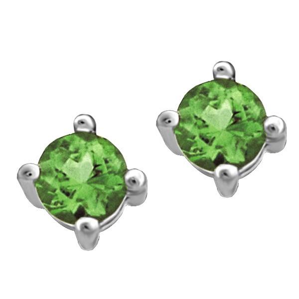 WHITE GOLD EMERALD STUD EARRINGS EAR-BIR-0014