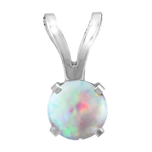 WHITE GOLD OPAL PENDANT PEN-BIR-0022
