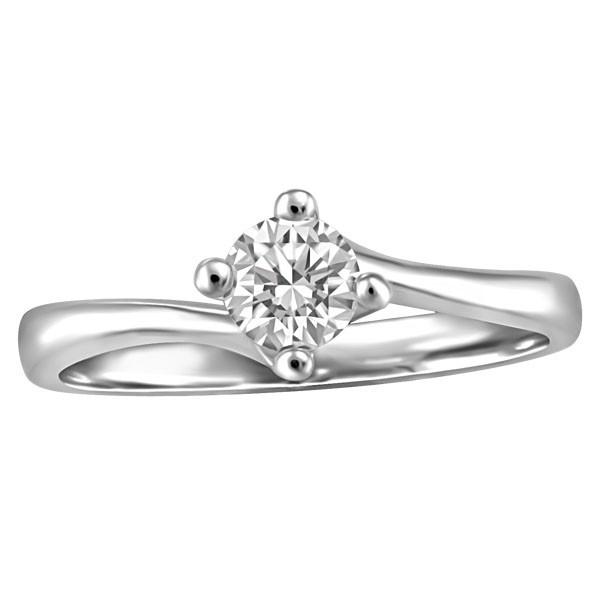 WHITE GOLD 0.33 CT SOLITAIRE ENGAGEMENT RING RIN-SOL-0351
