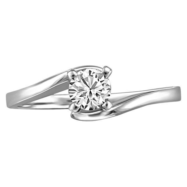 WHITE GOLD 0.40 CT SOLITAIRE ENGAGEMENT RING RIN-SOL-0352