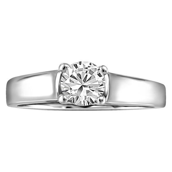 WHITE GOLD 0.50 CT SOLITAIRE ENGAGEMENT RING RIN-SOL-0353