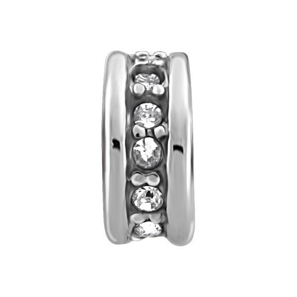 SILVER CZ BEAD BEA-YAF-0082