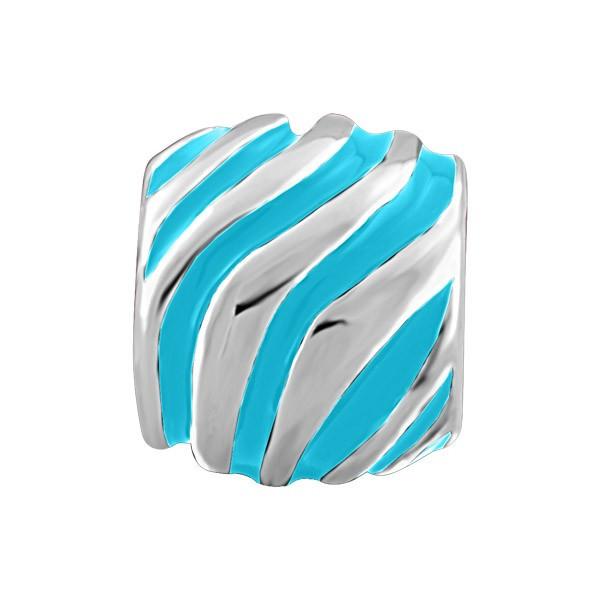 SILVER GREEN SWIRLS BEAD BEA-YAF-0097