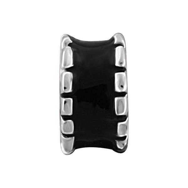 SILVER BLACK BEAD BEA-YAF-0112