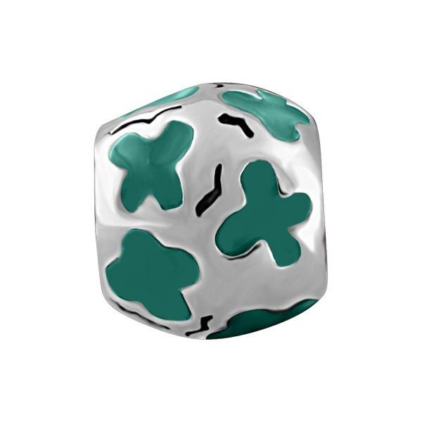 SILVER BLUE BUTTERFLY BEAD BEA-YAF-0123