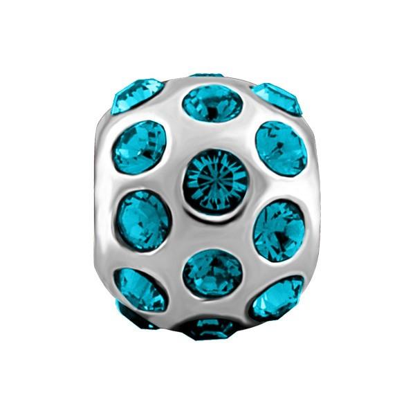 SILVER AQUA CRYSTAL BEAD BEA-YAF-0134