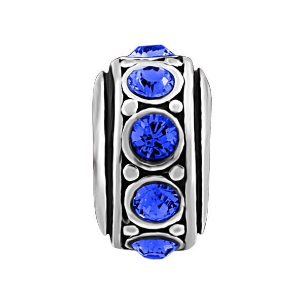 SILVER BLUE CRYSTAL BEAD BEA-YAF-0150