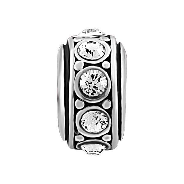 SILVER CRYSTAL BEAD BEA-YAF-0151