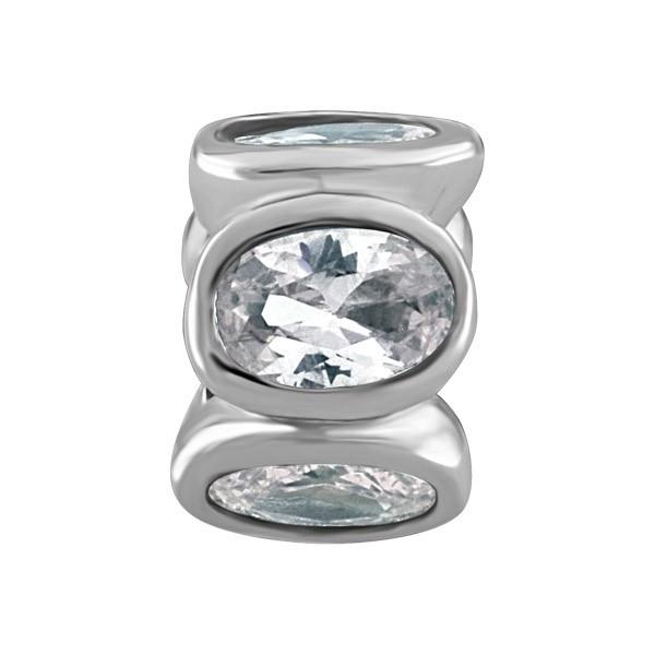 SILVER CZ BEAD BEA-YAF-0152