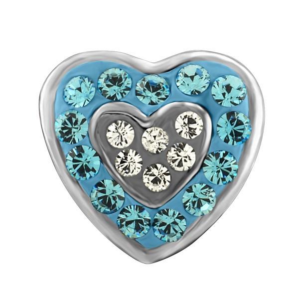 SILVER BLUE & CLEAR CRYSTAL BEAD BEA-YAF-0168