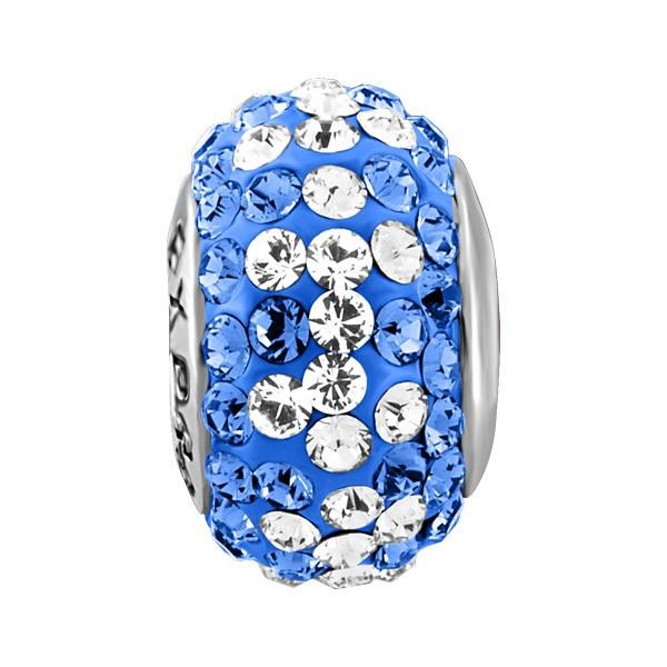 SILVER BLUE & CLEAR CRYSTAL BEAD BEA-YAF-0173