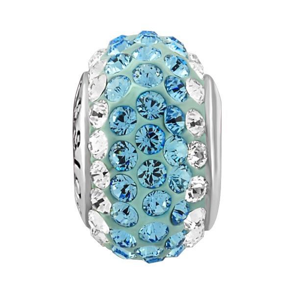 SILVER BLUE & CLEAR CRYSTAL BEAD BEA-YAF-0178