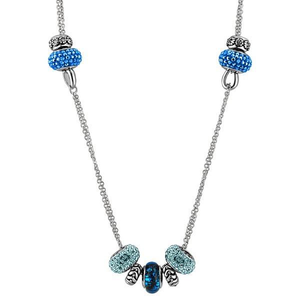SILVER 9 BEAD CHAIN NECKLACE BEA-YAF-0011