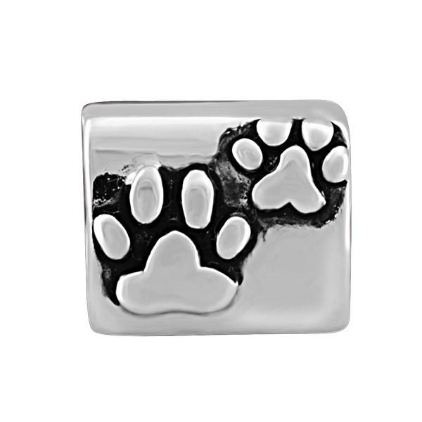 SILVER PAW PRINTS BEAD BEA-YAF-0015