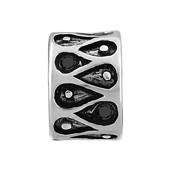 SILVER DROP PATTERN BEAD BEA-YAF-0023