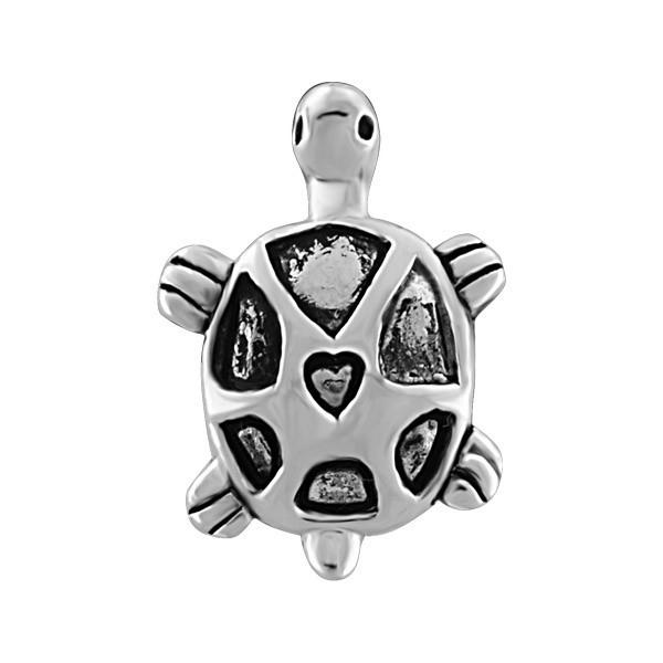 SILVER TURTLE & HEART BEAD BEA-YAF-0028