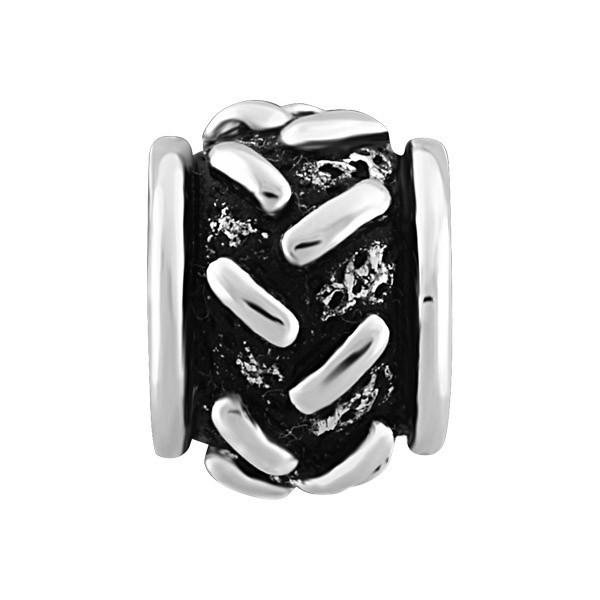 SILVER PATTERNED BEAD BEA-YAF-0033