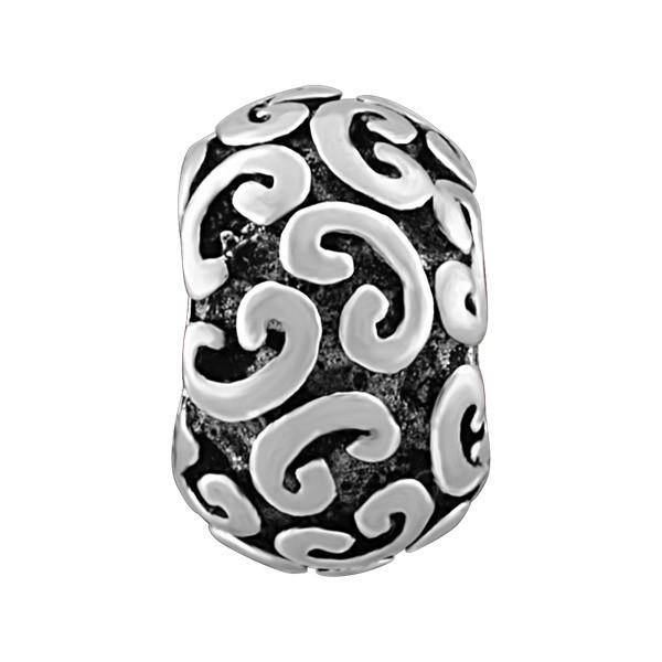 SILVER SCROLLS BEAD BEA-YAF-0035