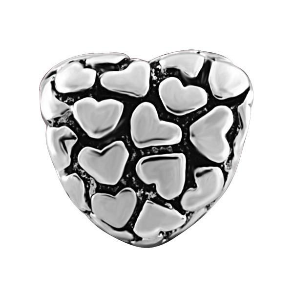 SILVER HEART BEAD BEA-YAF-0049