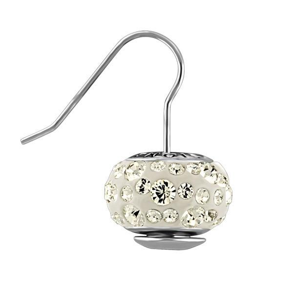 SILVER DANGLE 1 BEAD EARRINGS BEA-YAF-0009
