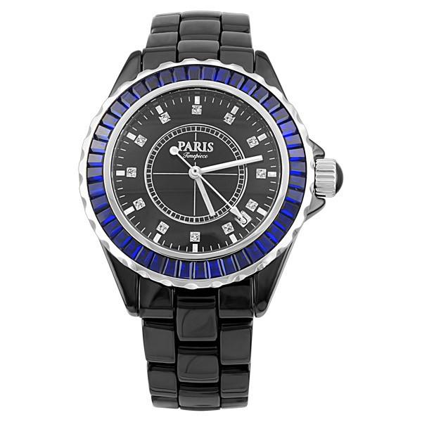 MENS PARIS TIMEPIECE BLACK AND BLUE WATCH