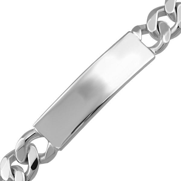 9" SILVER ID BRACELET BRA-SIL-0086