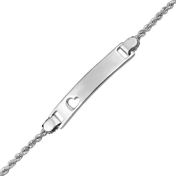 7" SILVER ROPE ID BRACELET BRA-SIL-0108