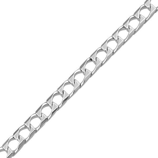 8" HEAVY SILVER CURB BRACELET BRA-SIL-0143