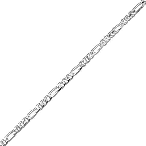 18" SILVER FIGARO CHAIN CHA-SIL-0152