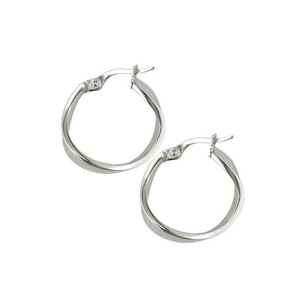 WHITE GOLD HOOP EARRINGS EAR-GLD-2988