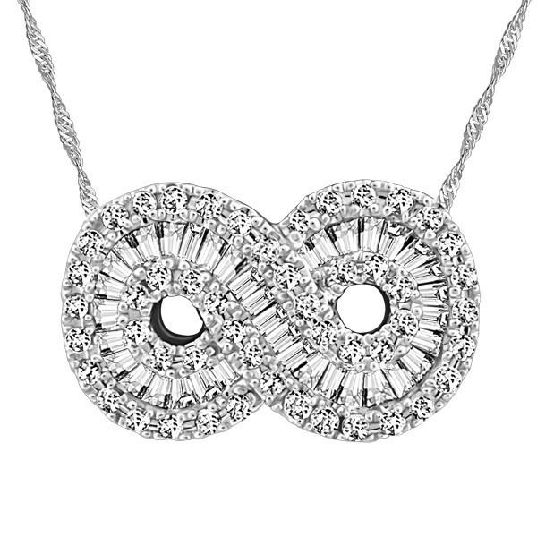 WHITE GOLD DIAMOND INFINITY PENDANT PEN-DIA-2465