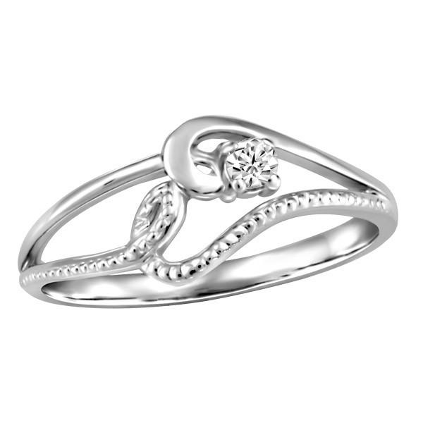 WHITE GOLD DIAMOND HEART RING RIN-LDI-2003