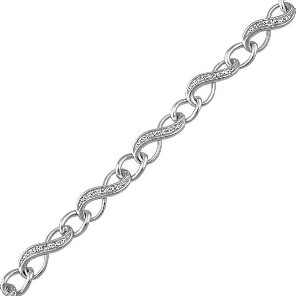 WHITE GOLD DIAMOND INFINITY BRACELET BRA-DIA-0293