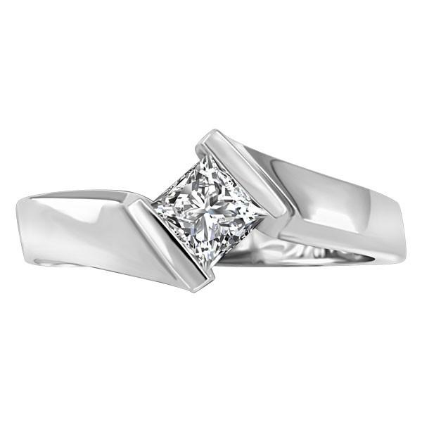 WHITE GOLD 0.40 CT SOLITAIRE ENGAGEMENT RING RIN-SOL-0357
