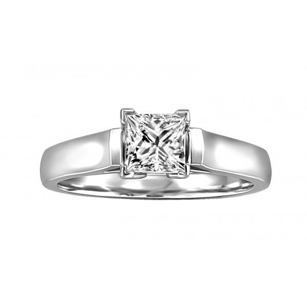 WHITE GOLD 0.75 CT SOLITAIRE ENGAGEMENT RING RIN-SOL-0360