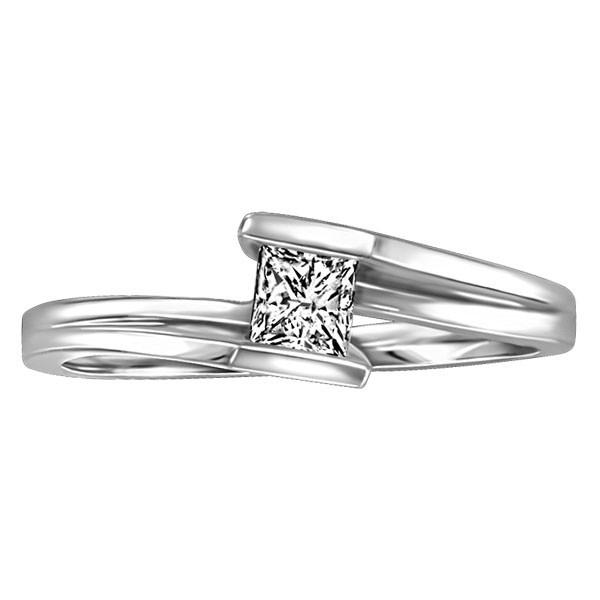 WHITE GOLD 0.25 CT SOLITAIRE ENGAGEMENT RING RIN-SOL-0361