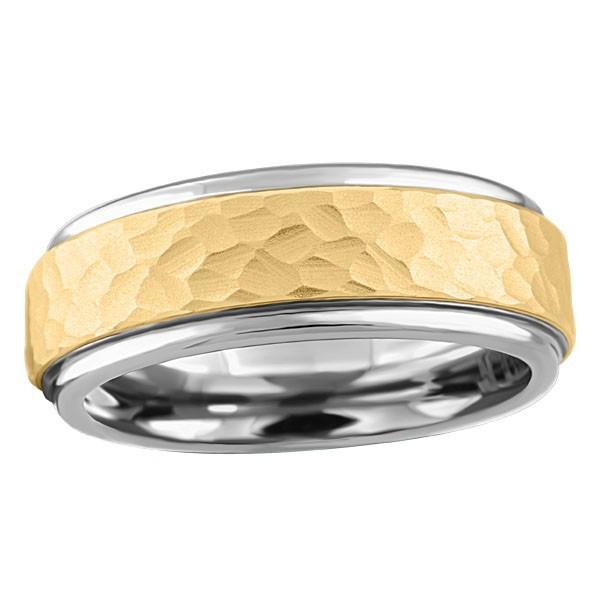 TUNGSTEN CARBIDE AND 14KT GOLD RING RIN-TUN-0375