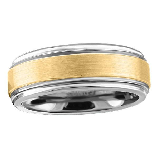 TUNGSTEN CARBIDE AND 14KT GOLD RING RIN-TUN-0376