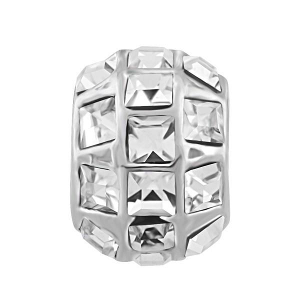 SILVER CRYSTAL BEAD BEA-YAF-0182