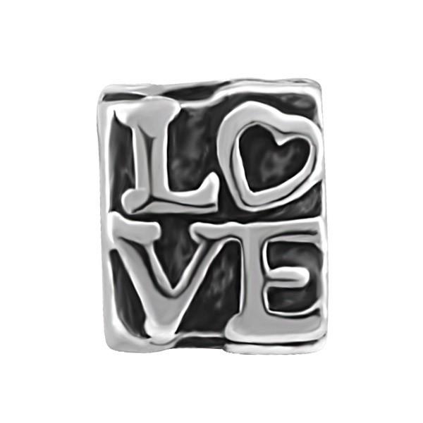 SILVER LOVE BEAD BEA-YAF-0199